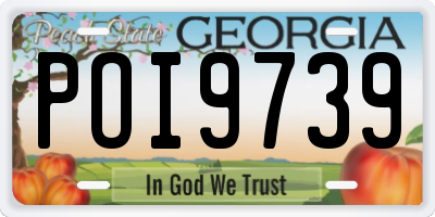 GA license plate POI9739