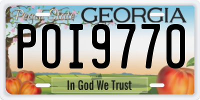 GA license plate POI9770
