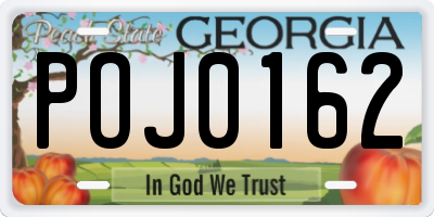 GA license plate POJ0162