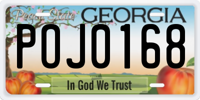GA license plate POJ0168