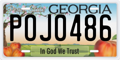 GA license plate POJ0486