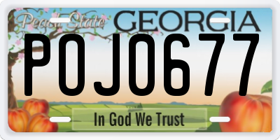 GA license plate POJ0677