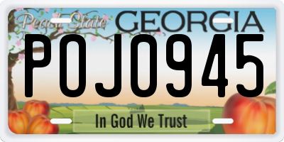 GA license plate POJ0945