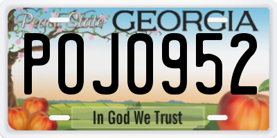 GA license plate POJ0952