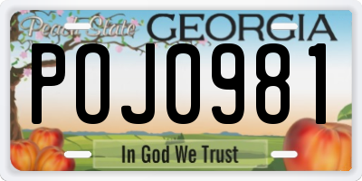 GA license plate POJ0981