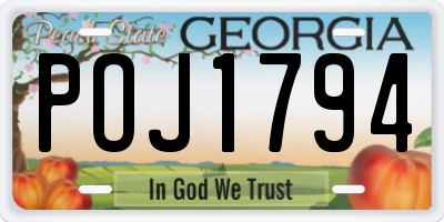 GA license plate POJ1794