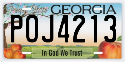 GA license plate POJ4213