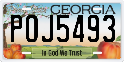 GA license plate POJ5493