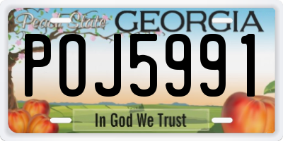 GA license plate POJ5991