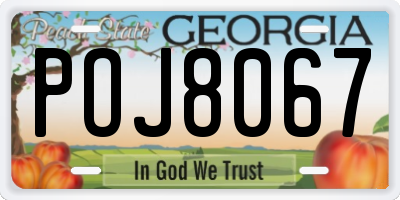 GA license plate POJ8067