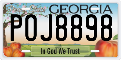 GA license plate POJ8898