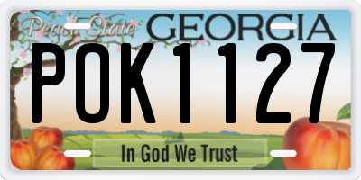 GA license plate POK1127
