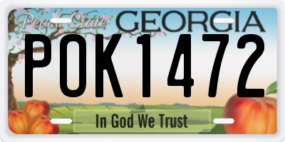 GA license plate POK1472