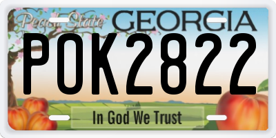 GA license plate POK2822