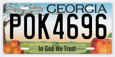 GA license plate POK4696