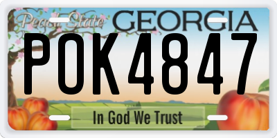 GA license plate POK4847