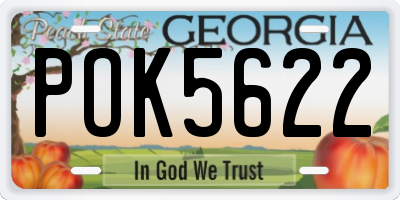 GA license plate POK5622