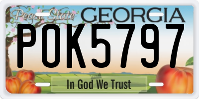 GA license plate POK5797