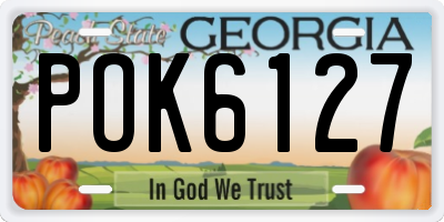 GA license plate POK6127