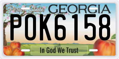 GA license plate POK6158