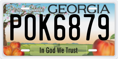 GA license plate POK6879