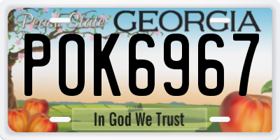 GA license plate POK6967