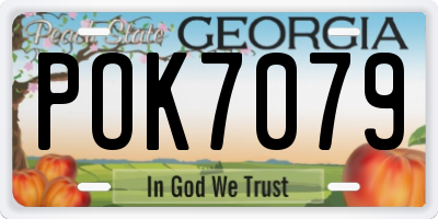 GA license plate POK7079