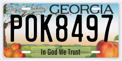 GA license plate POK8497