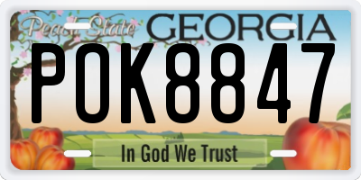 GA license plate POK8847