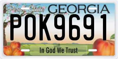 GA license plate POK9691