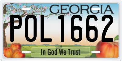 GA license plate POL1662