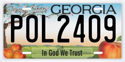 GA license plate POL2409