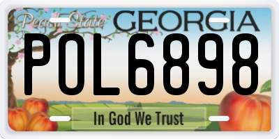 GA license plate POL6898
