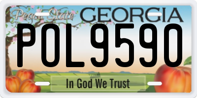 GA license plate POL9590