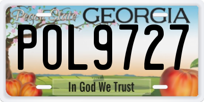 GA license plate POL9727