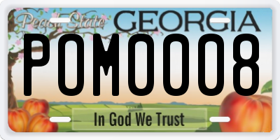 GA license plate POM0008