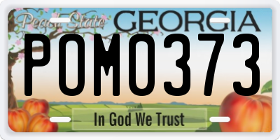 GA license plate POM0373