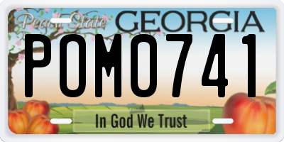 GA license plate POM0741
