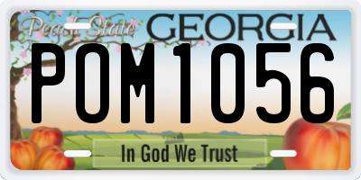 GA license plate POM1056