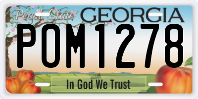 GA license plate POM1278