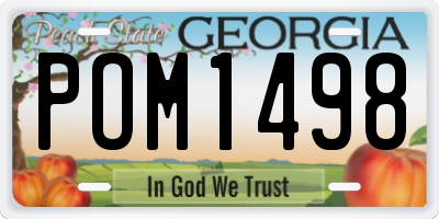 GA license plate POM1498