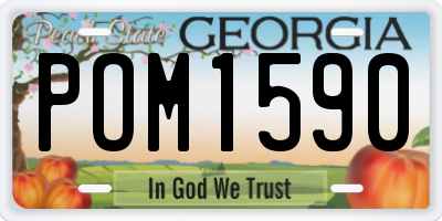 GA license plate POM1590