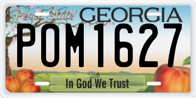 GA license plate POM1627