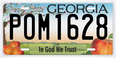 GA license plate POM1628