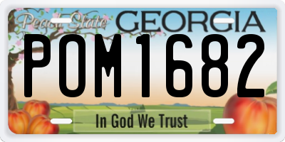 GA license plate POM1682