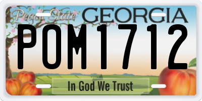 GA license plate POM1712