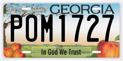 GA license plate POM1727