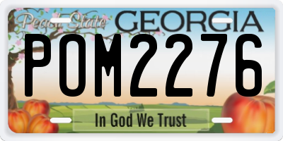 GA license plate POM2276