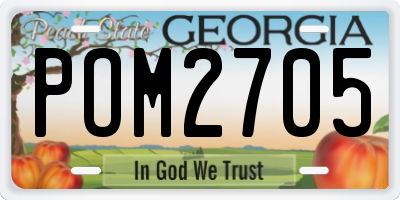 GA license plate POM2705