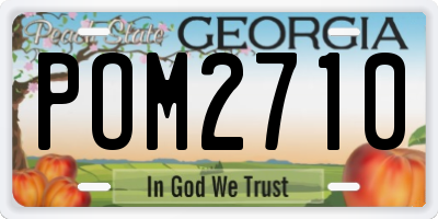 GA license plate POM2710